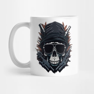 Skull with guns Mug